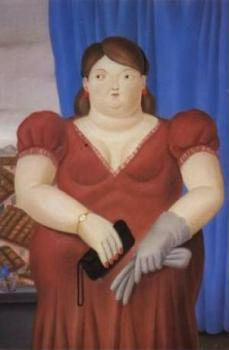 費爾南多 博特羅 the girl with red dress at villa cortes 費爾南多 博特羅 the girl with red dress at villa cortes
